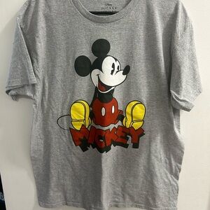 Disney Mickey‎ Mouse Charcoal Graphic T-Shirt Men's Size Large
